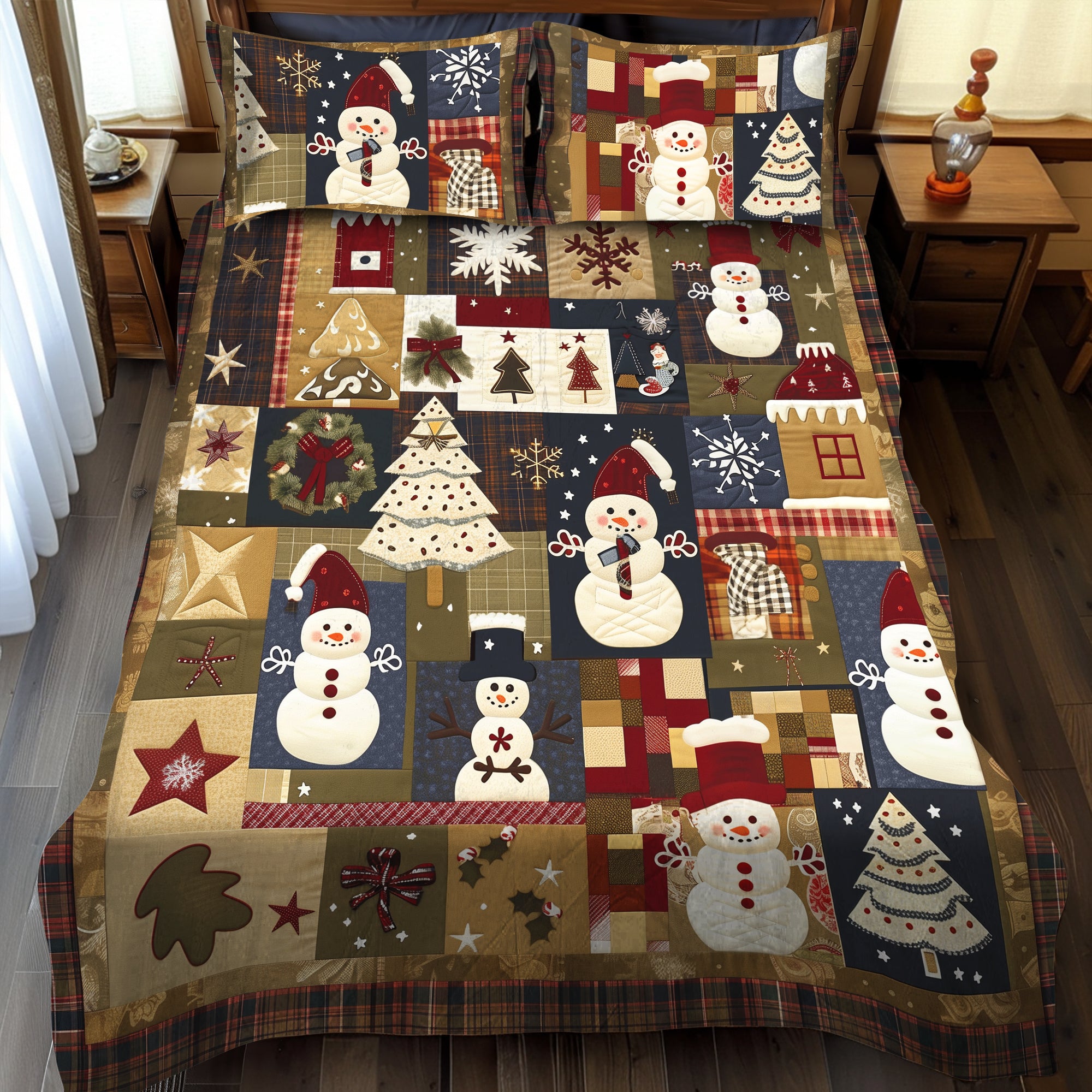 Winter Wonderland 3-Piece Quilted Bedding Set NCU0TH946