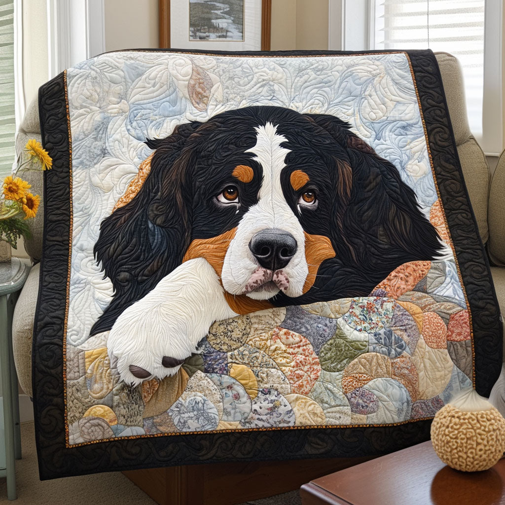 Winter Bernese Delight Quilted Blanket NCU0PT1822