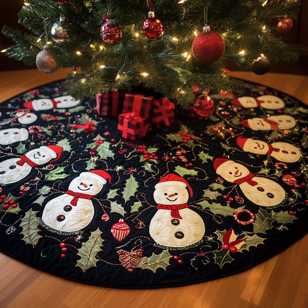 Winter Buddy Christmas Quilted Tree Skirt NCU0NT1513