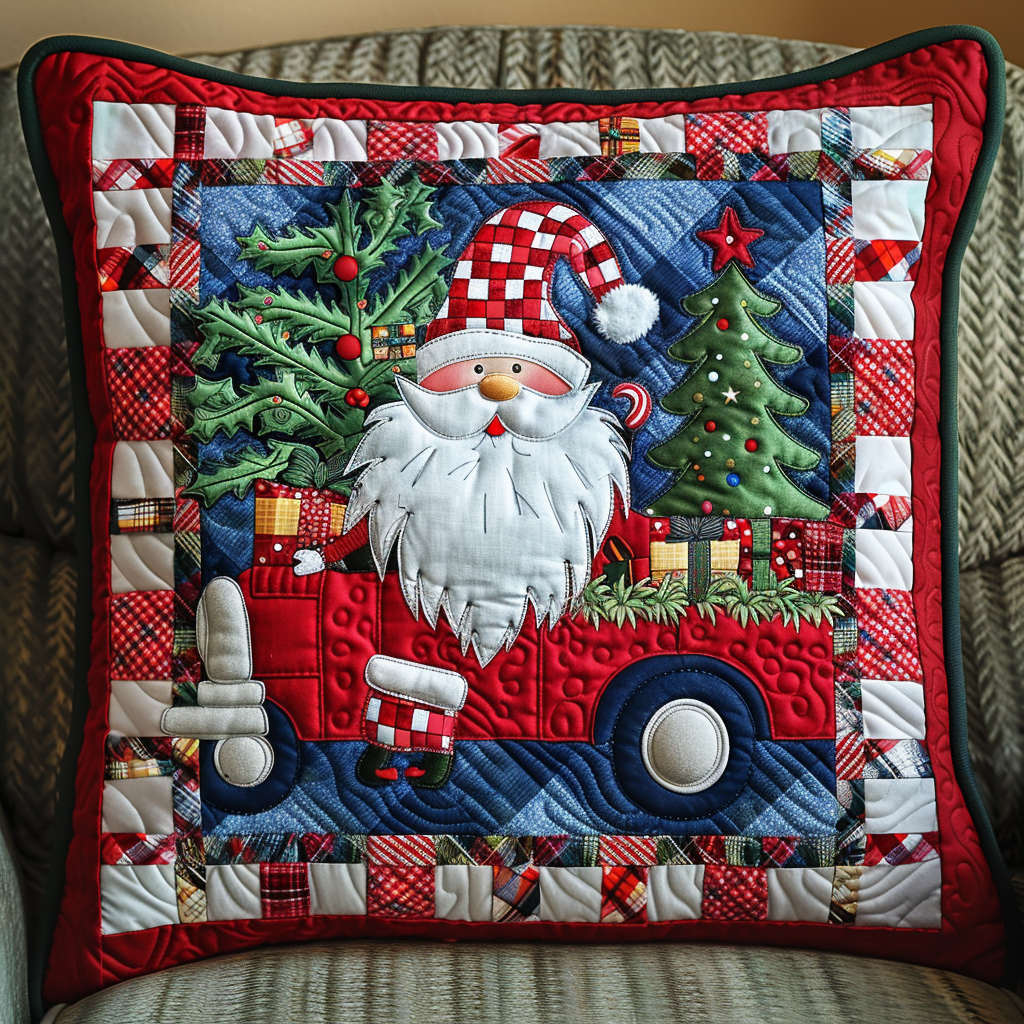 Winter Gnome Wonderland Quilted Pillow Case NCU0TL617