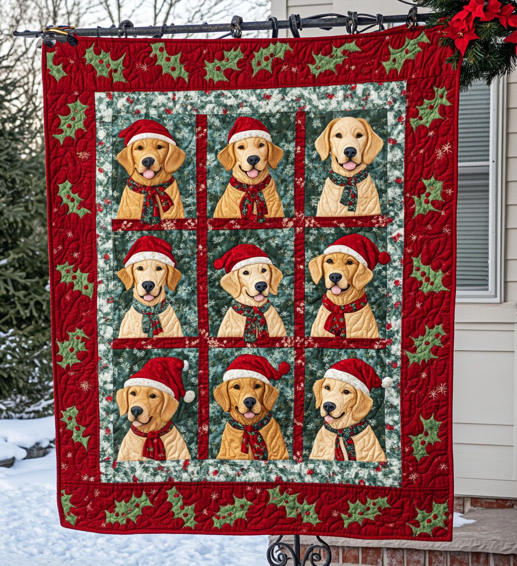 Winter Snow Paws Quilted Blanket NCU0PT516