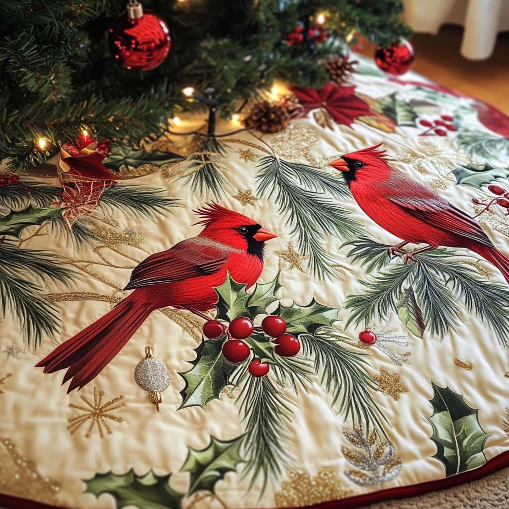 Winter Whisper Christmas Quilted Tree Skirt NCU0NT1326