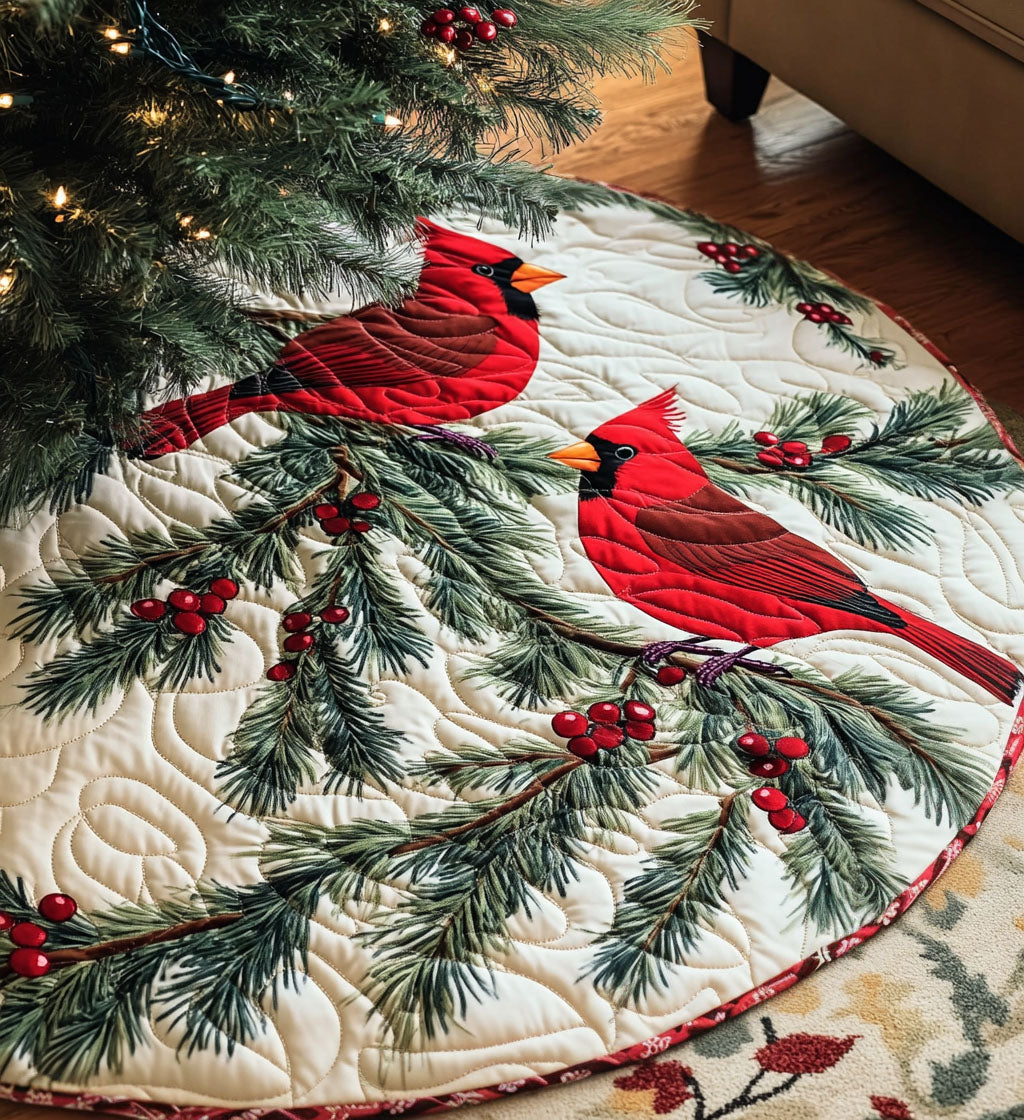 Winter Whisper Quilted Christmas Tree Skirt NCU0PT1042