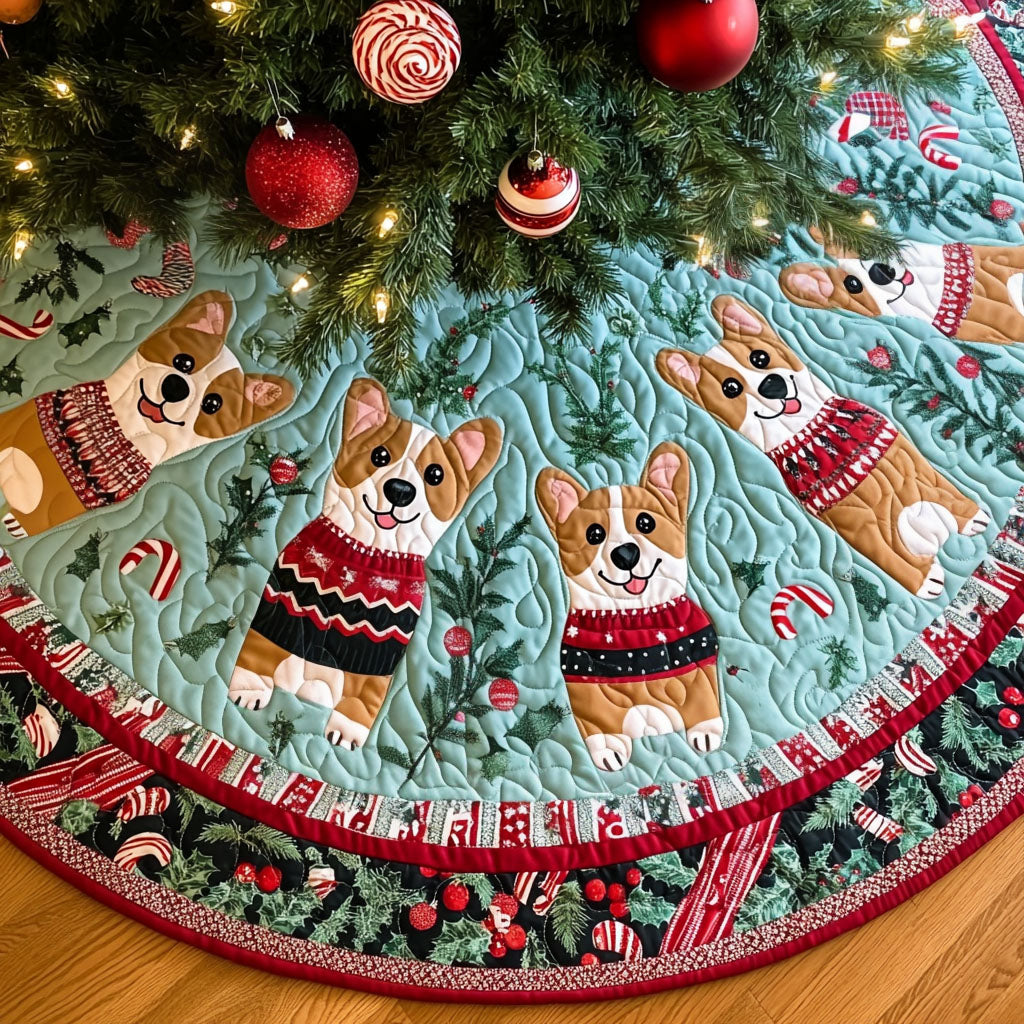 Winter Wonderland Pals Quilted Christmas Tree Skirt NCU0PT1478