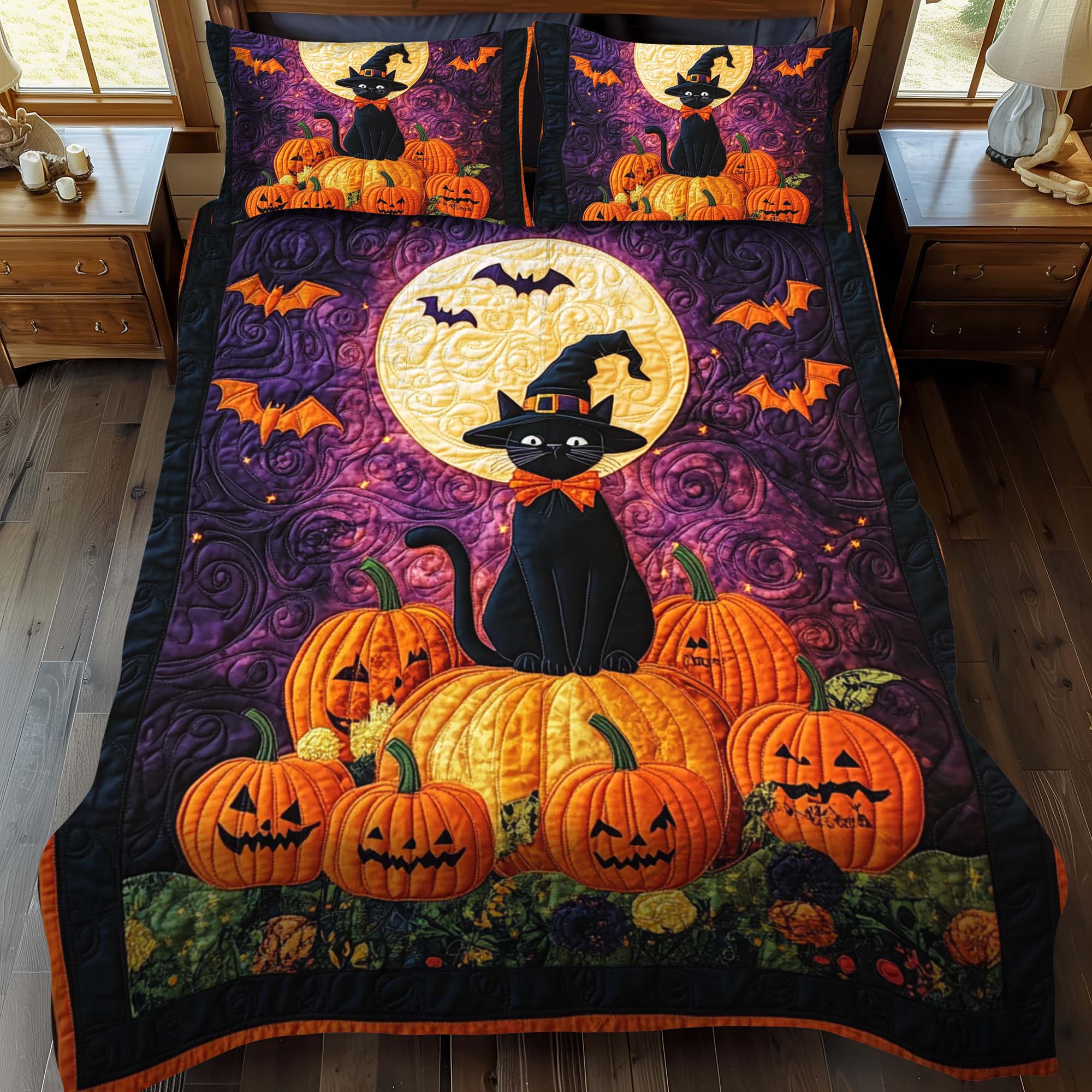 Witch Night Out 3-Piece Quilted Bedding Set NCU0NT612