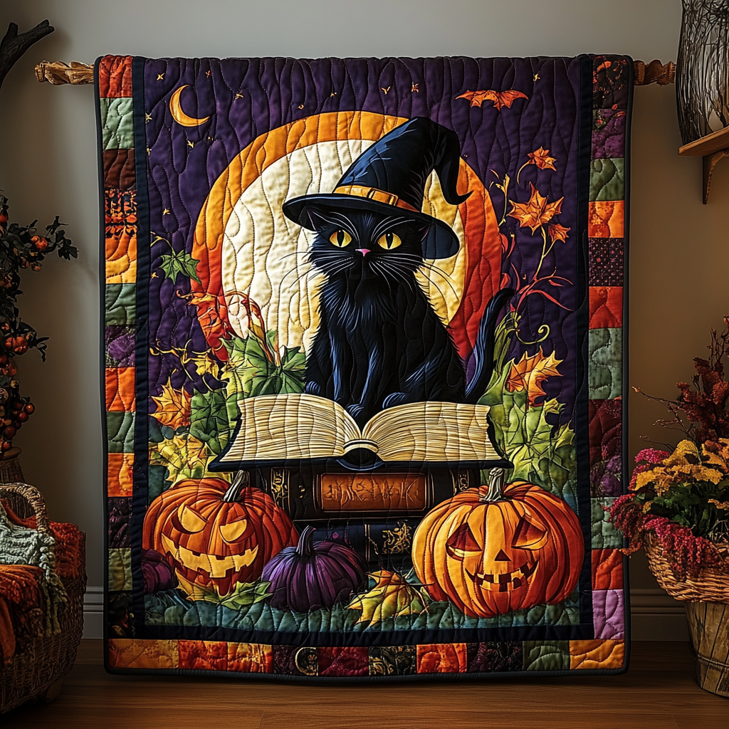 Witchy Whiskers Quilted Blanket NCU0TL1251