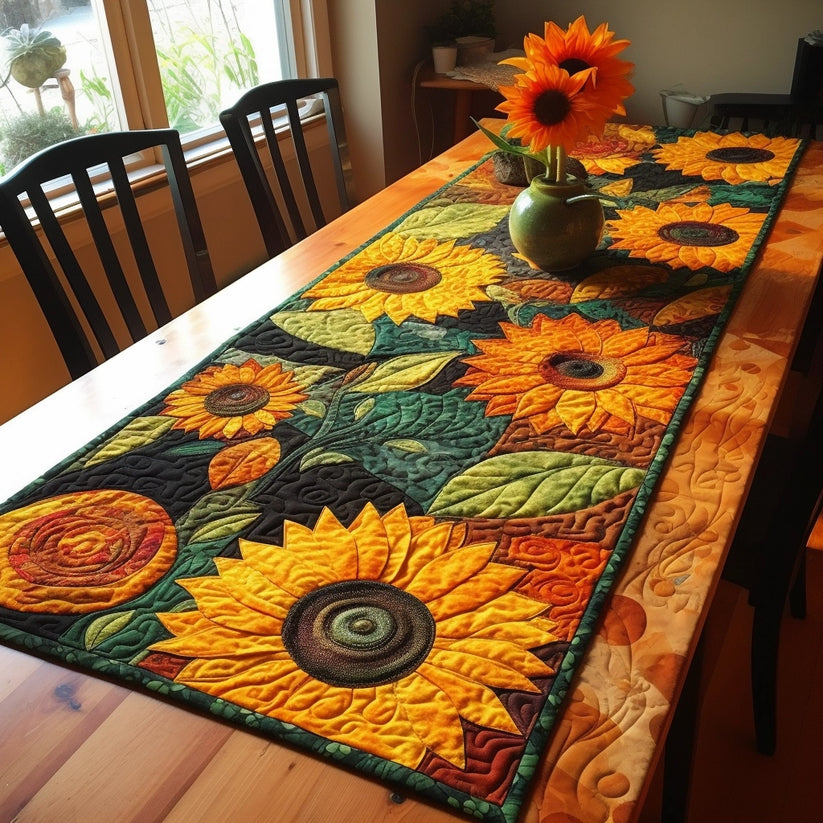 Wonderful Sunflower Quilted Table Runner NCU0DV523