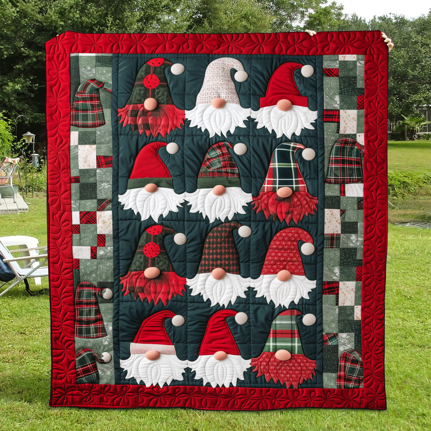 Woodland Gnome Quilted Blanket NCU0TH1045