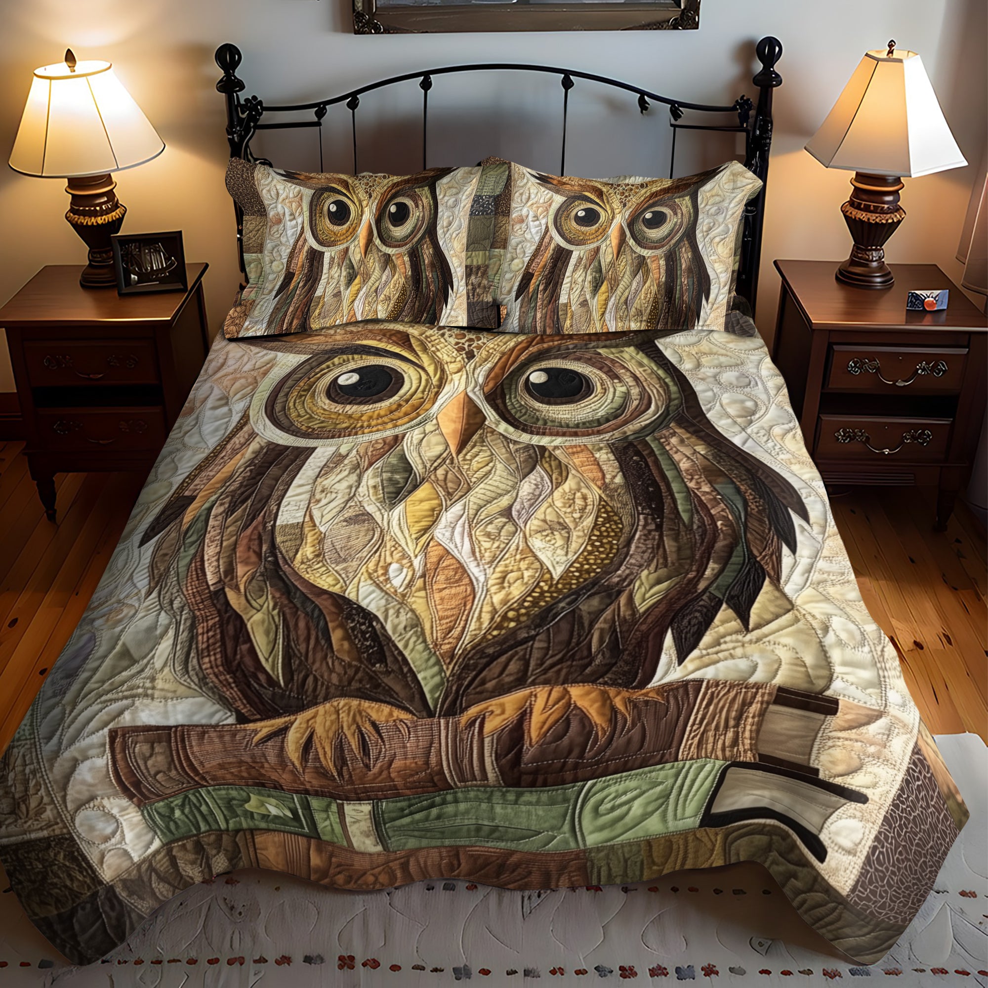 Woodland Wisdom 3-Piece Quilted Bedding Set NCU0VL784