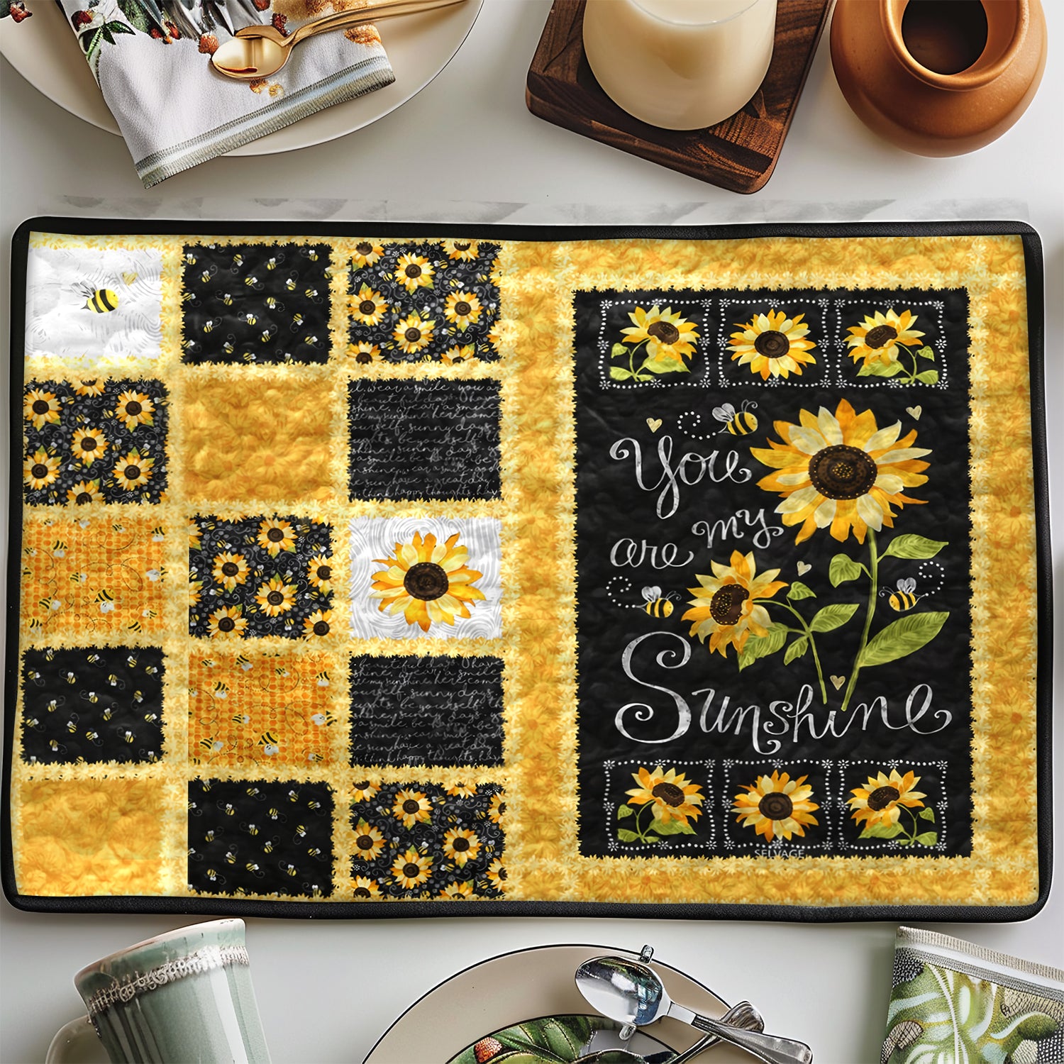 You Are My Sunshine Quilted Place Mat NCU0TH491