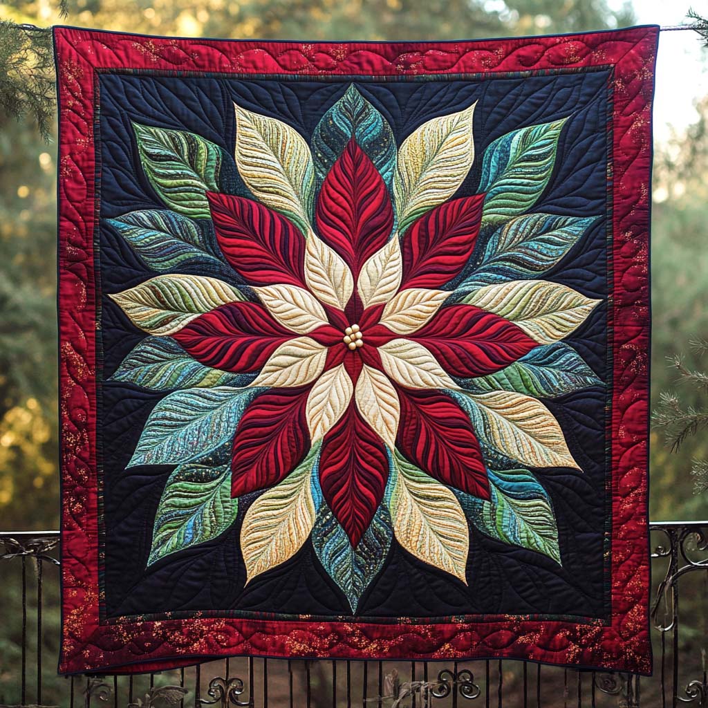 Yuletide Bloom Quilted Bkanket NCU0NT1506