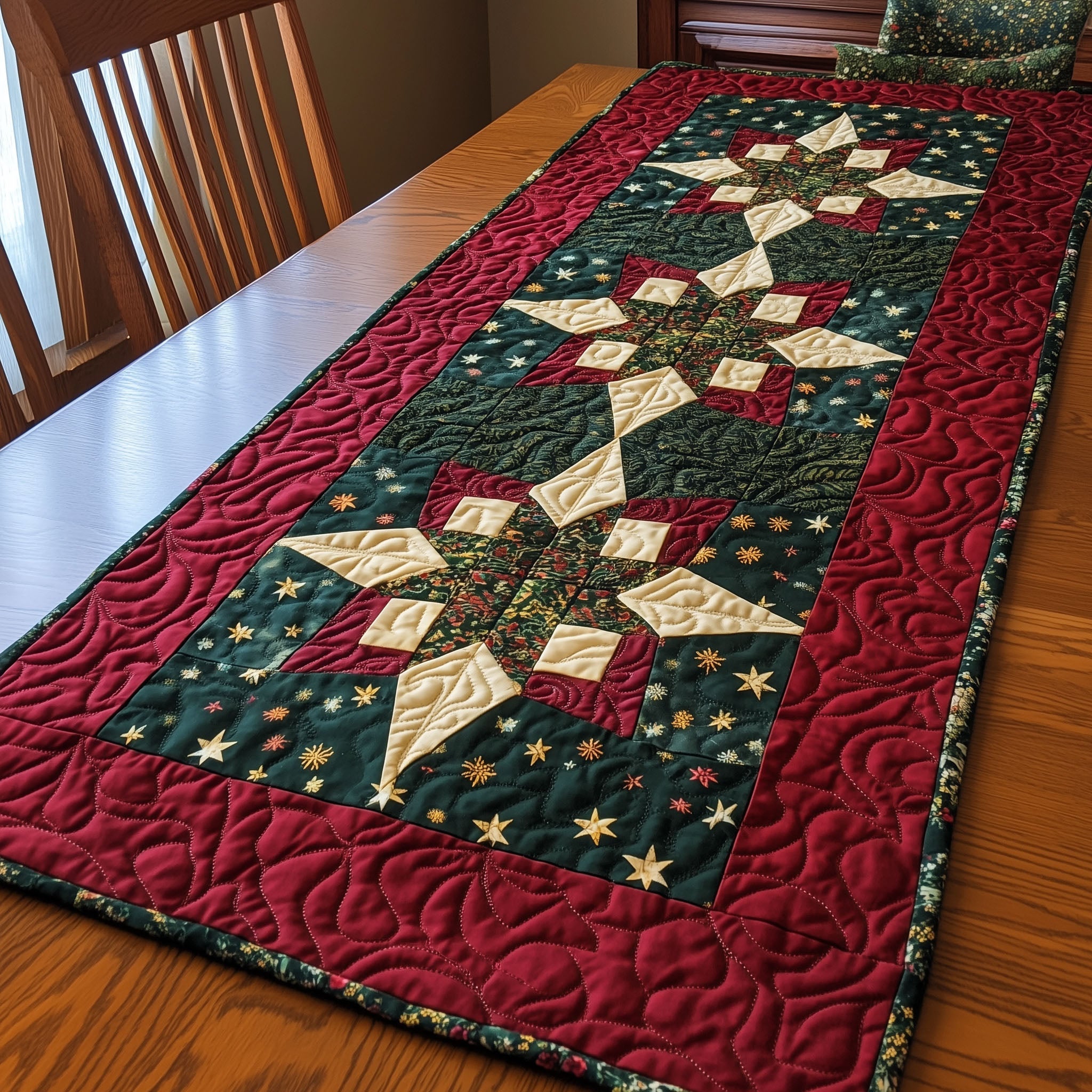 Yuletide Comfort Quilted Table Runner NCU0PT1836