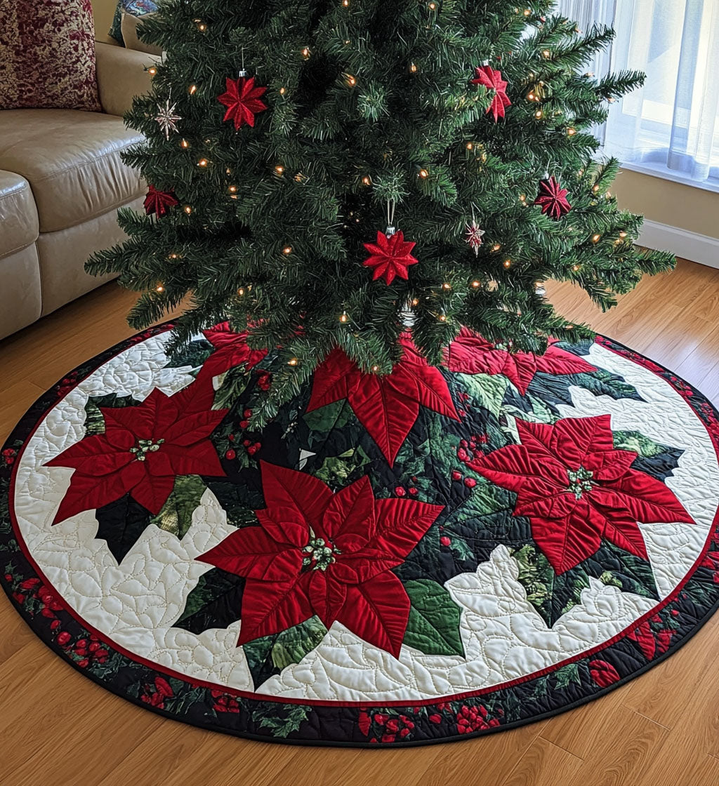 Yuletide Glow Quilted Christmas Tree Skirt NCU0PT1044