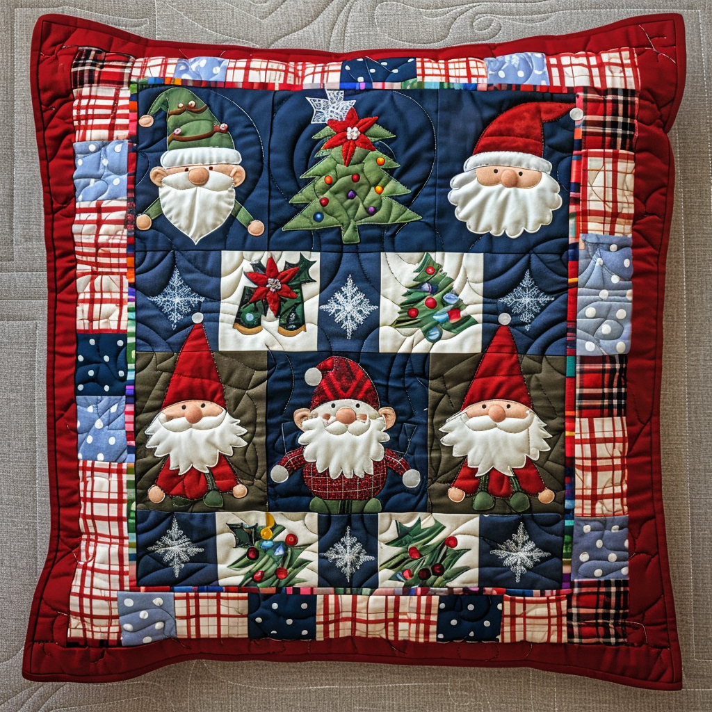 Yuletide Gnome Quilted Pillow Case NCU0TL621