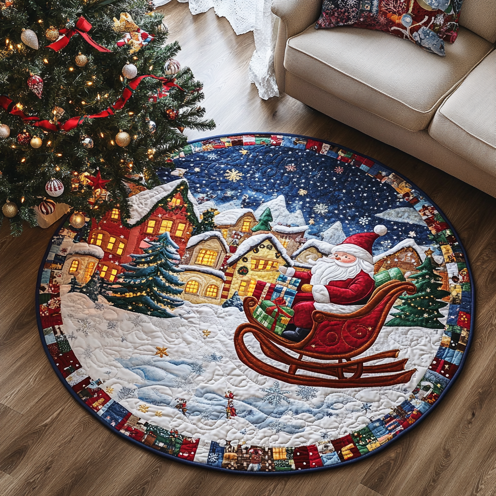 Yuletide Warmth Quilted Round Mat NCU0PD845