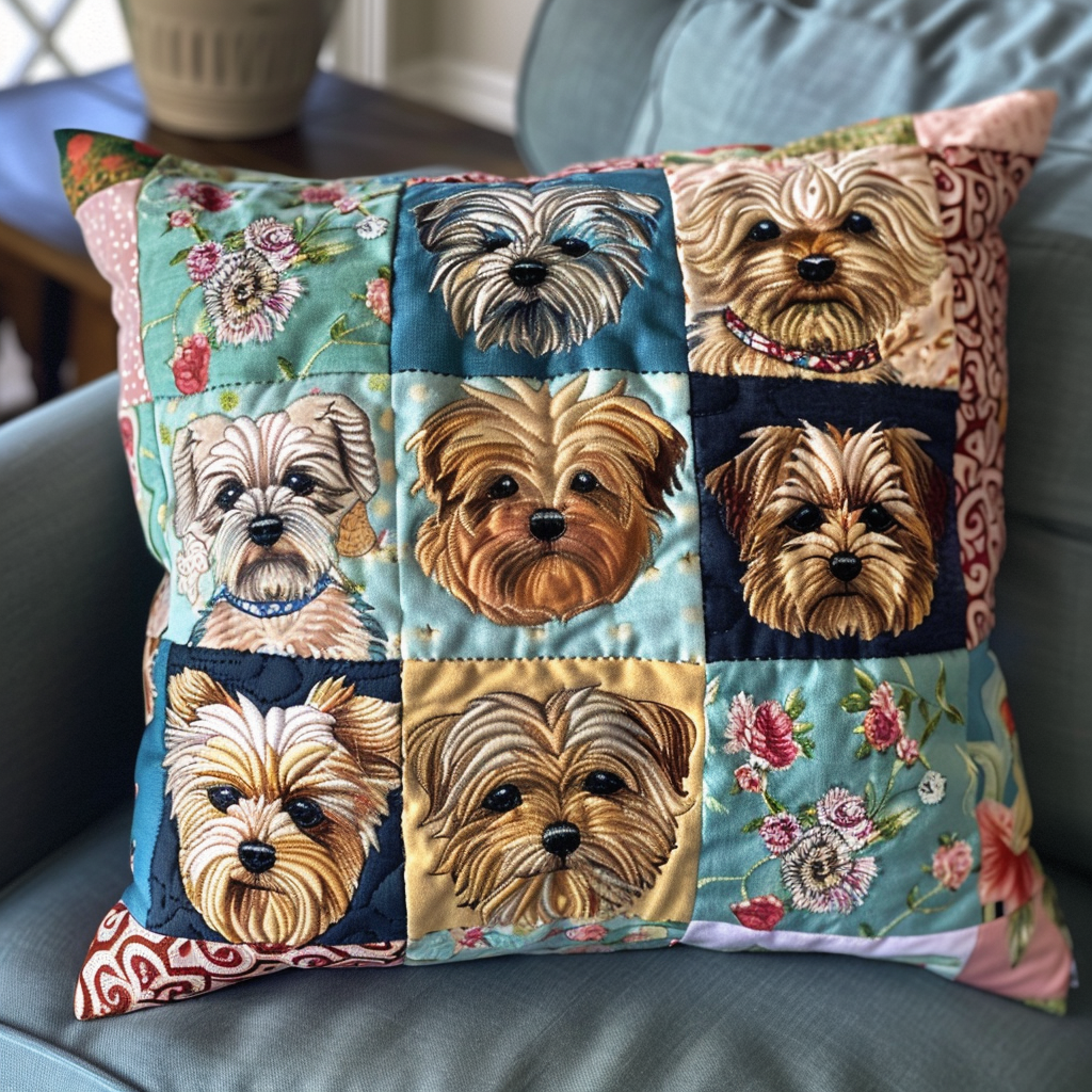 Terrier Tapestry Quilted Pillow case NCU0TH174