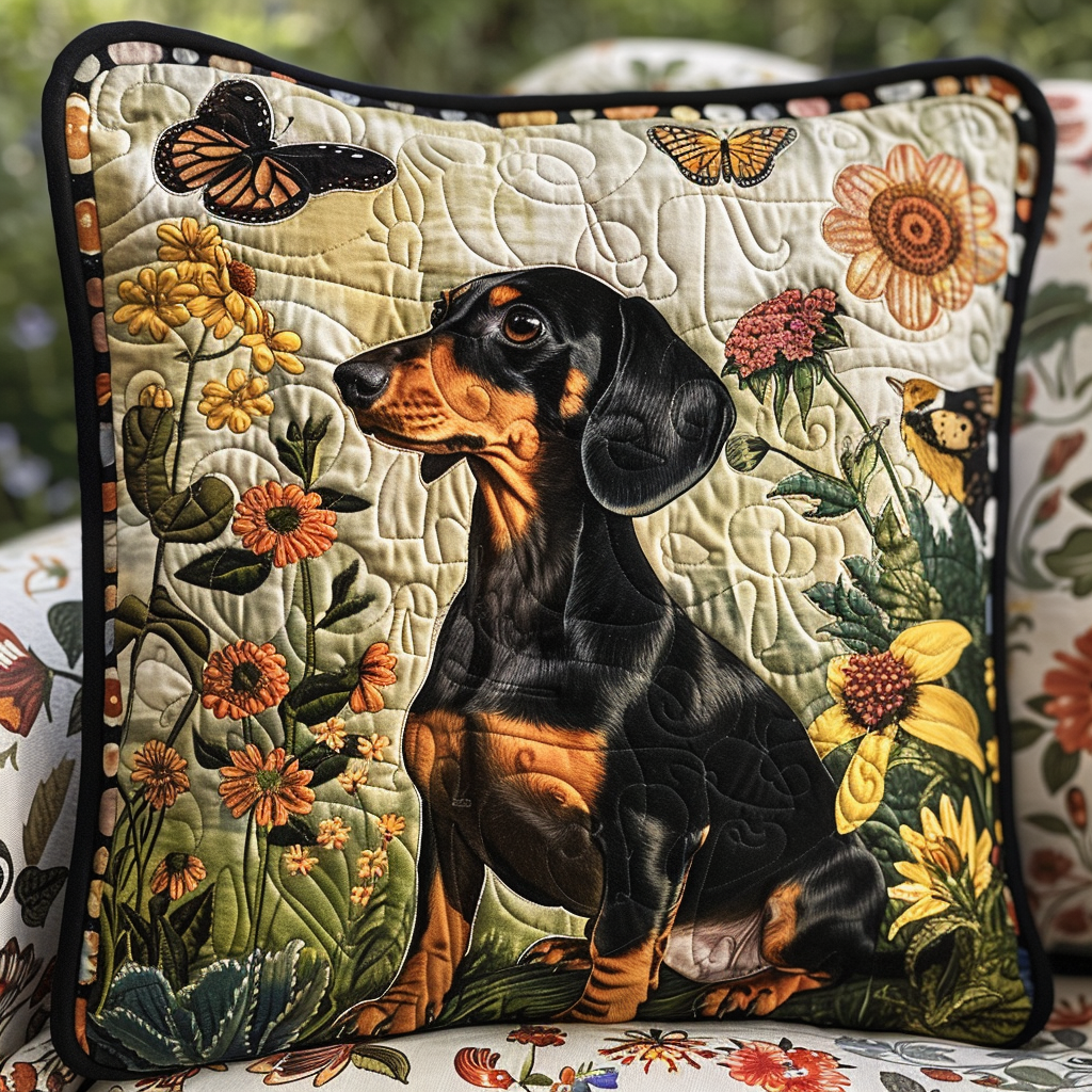 Loyal Paws Dachshund Quilted Pillow Case NCU0TH081