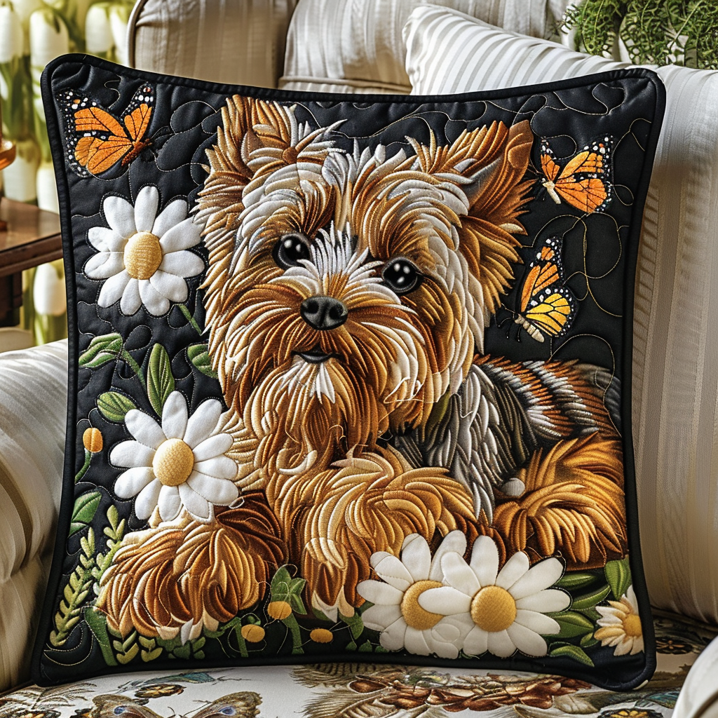 Yorkie Wonder Quilted Pillow case NCU0TH190