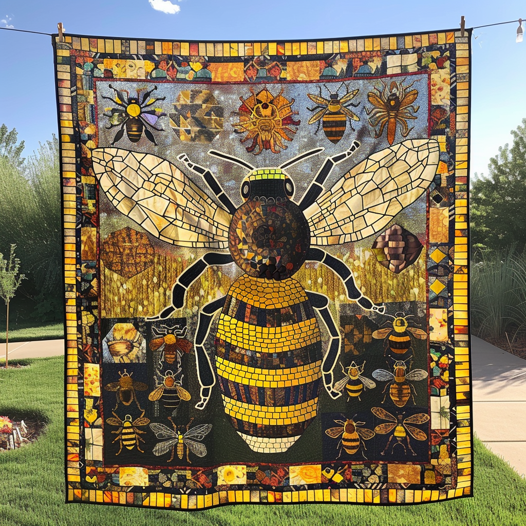 Bee Breeze Quilted Blanket NCU0TH047