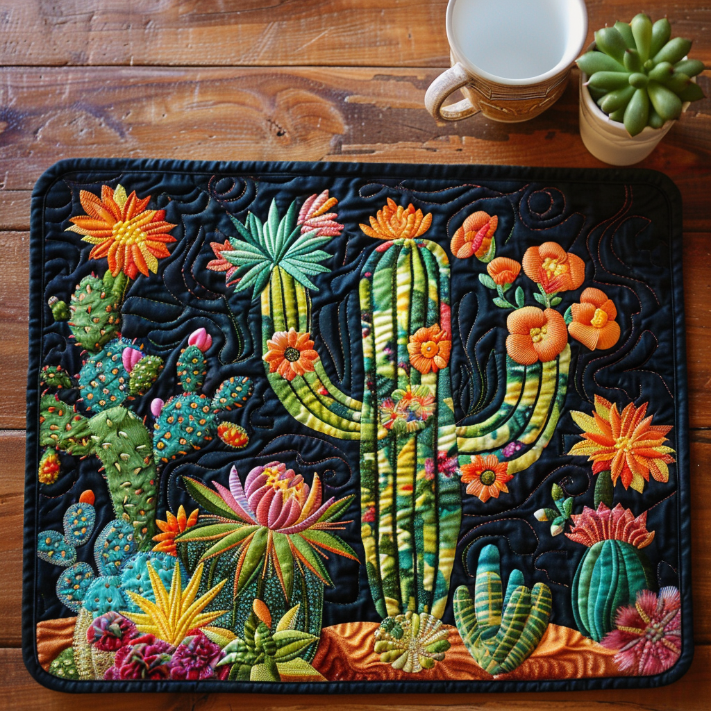 Cacti Cozy Quilted Place Mat NCU0TH477