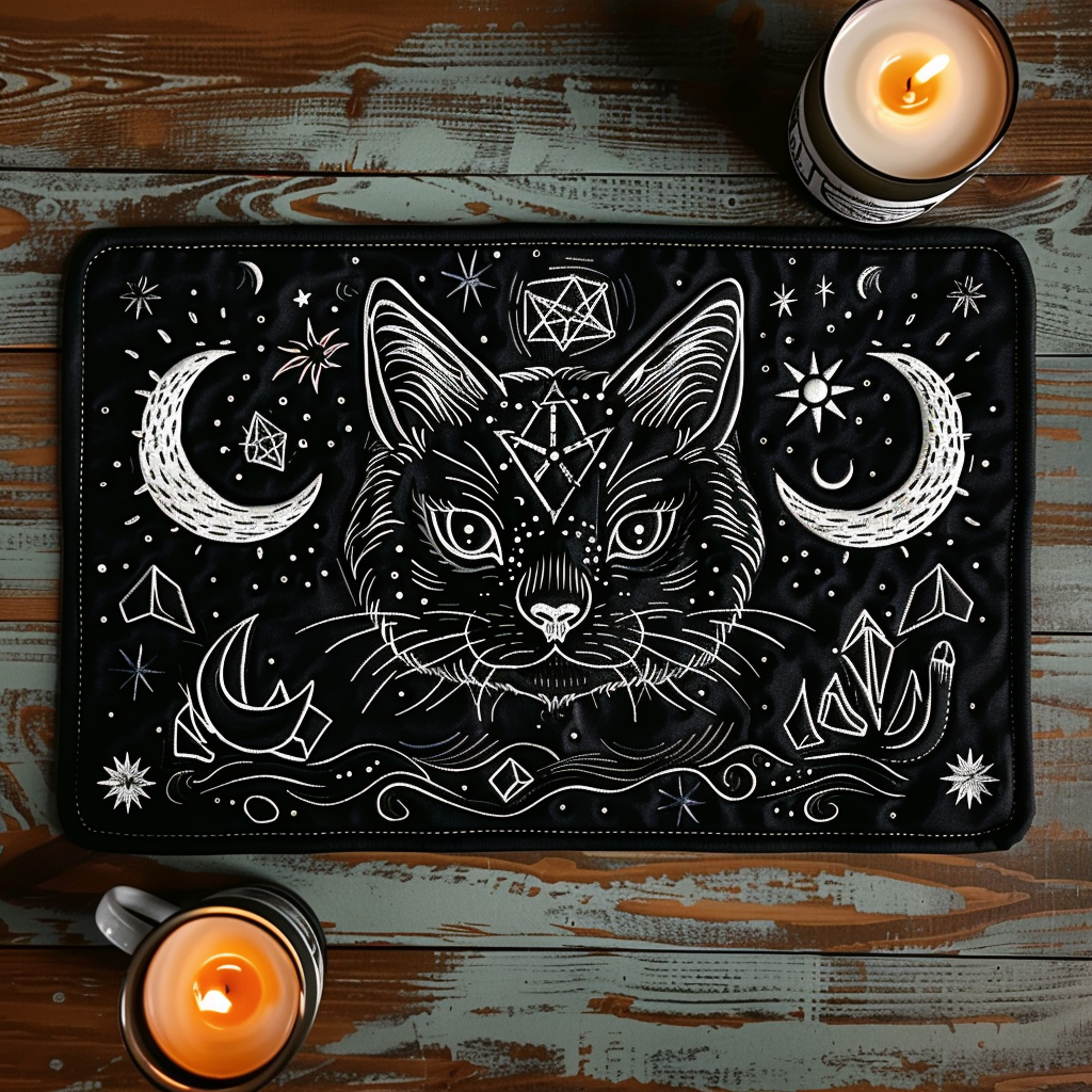 Lunar Feline Magic Quilted Place Mat NCU0TH448