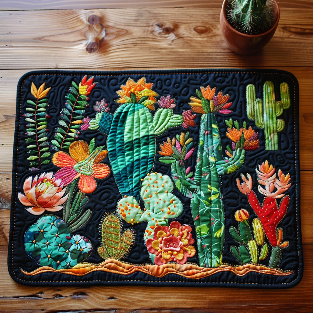 Prickly Perch Quilted Place Mat NCU0TH482