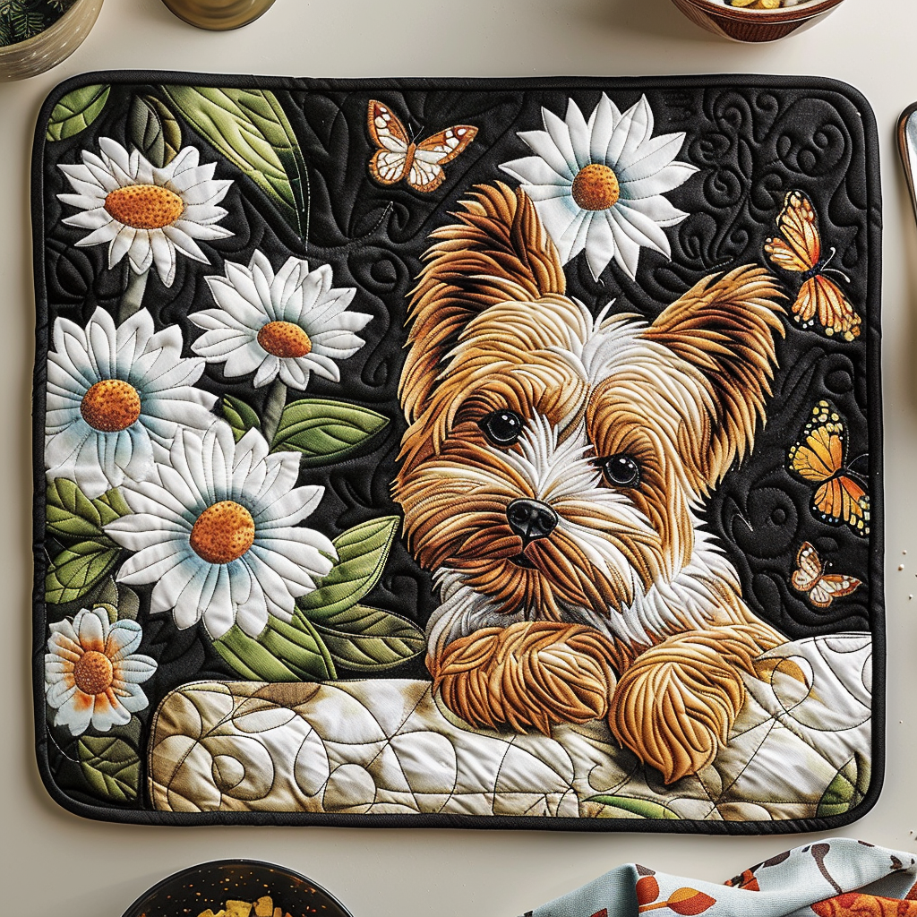 Yorkie Love Quilted Place Mat NCU0TH192