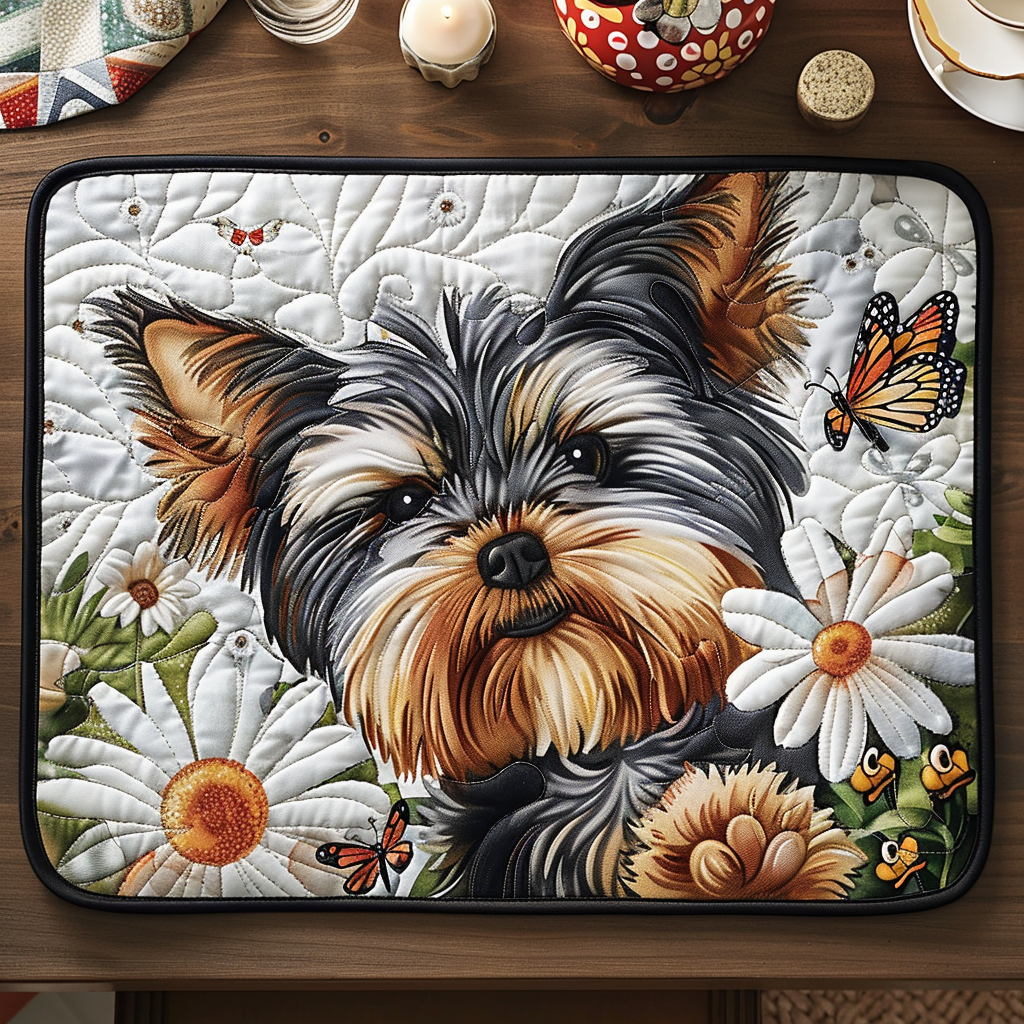 Pawfect Yorkshire Quilted Place Mat NCU0TH195