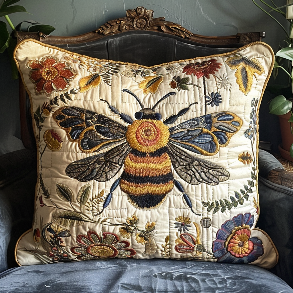 Beehive Bloom Quilted Pillowcase NCU0TH63