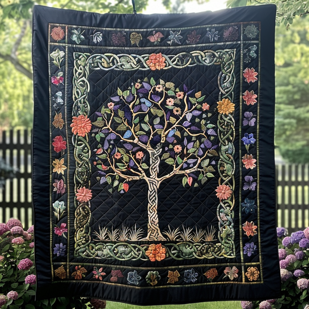 Enchanted Tree of Life Quilted Blanket NCU0TL147