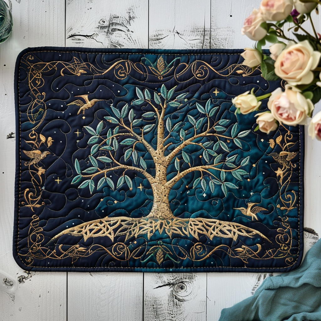 Emerald Isle Tree Quilted Place Mat NCU0TL163