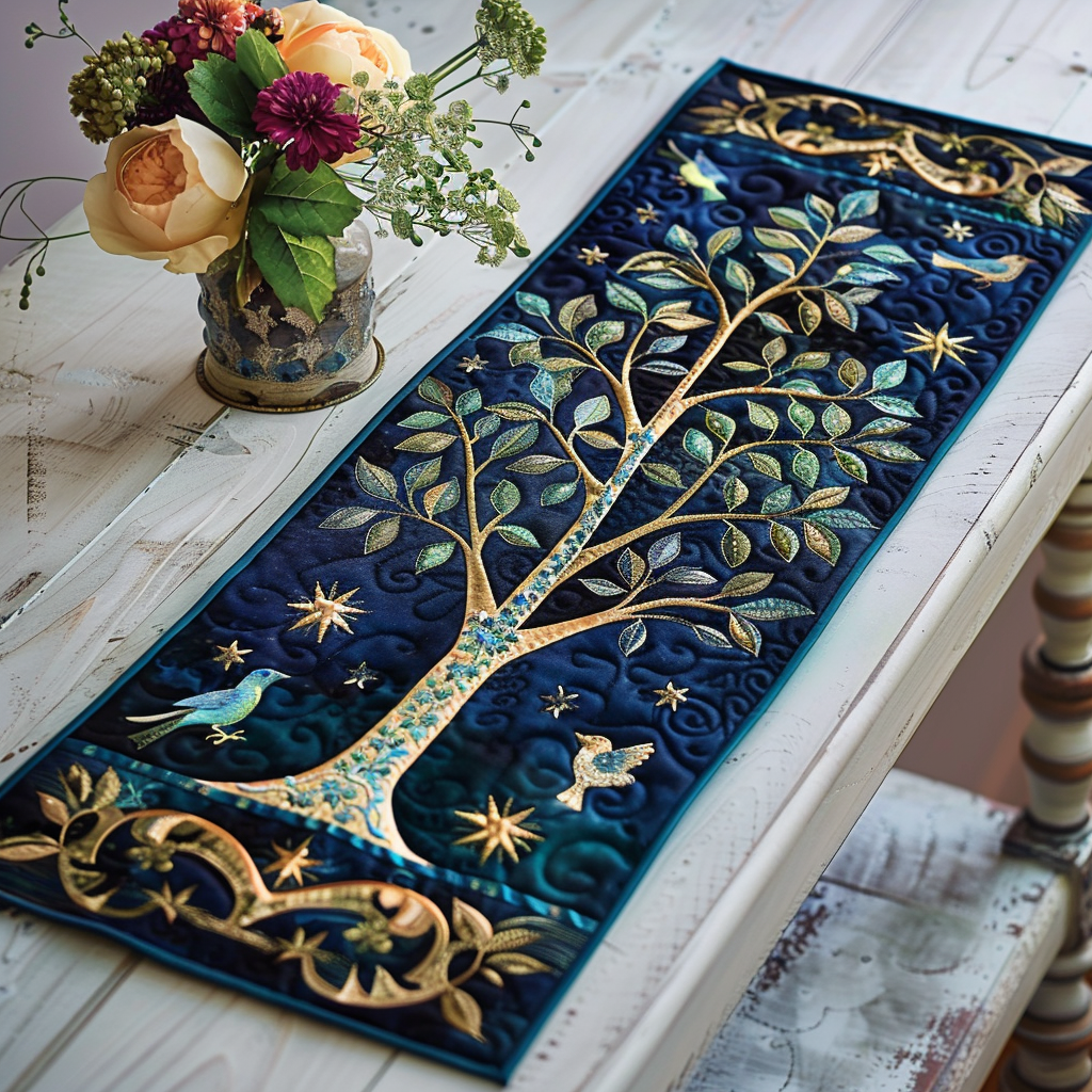 Celtic Tree of Life Quilted Table Runner NCU0TL189