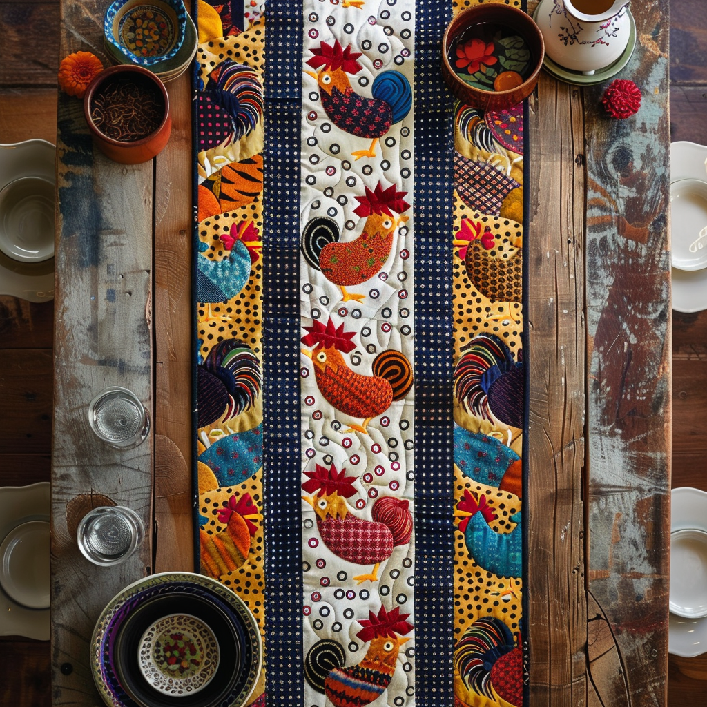 Rustic Roost Quilted Table Runner NCU0TH328