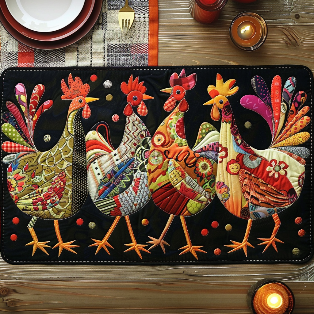 Egg-cellent Night Quilted Place Mat NCU0TH334