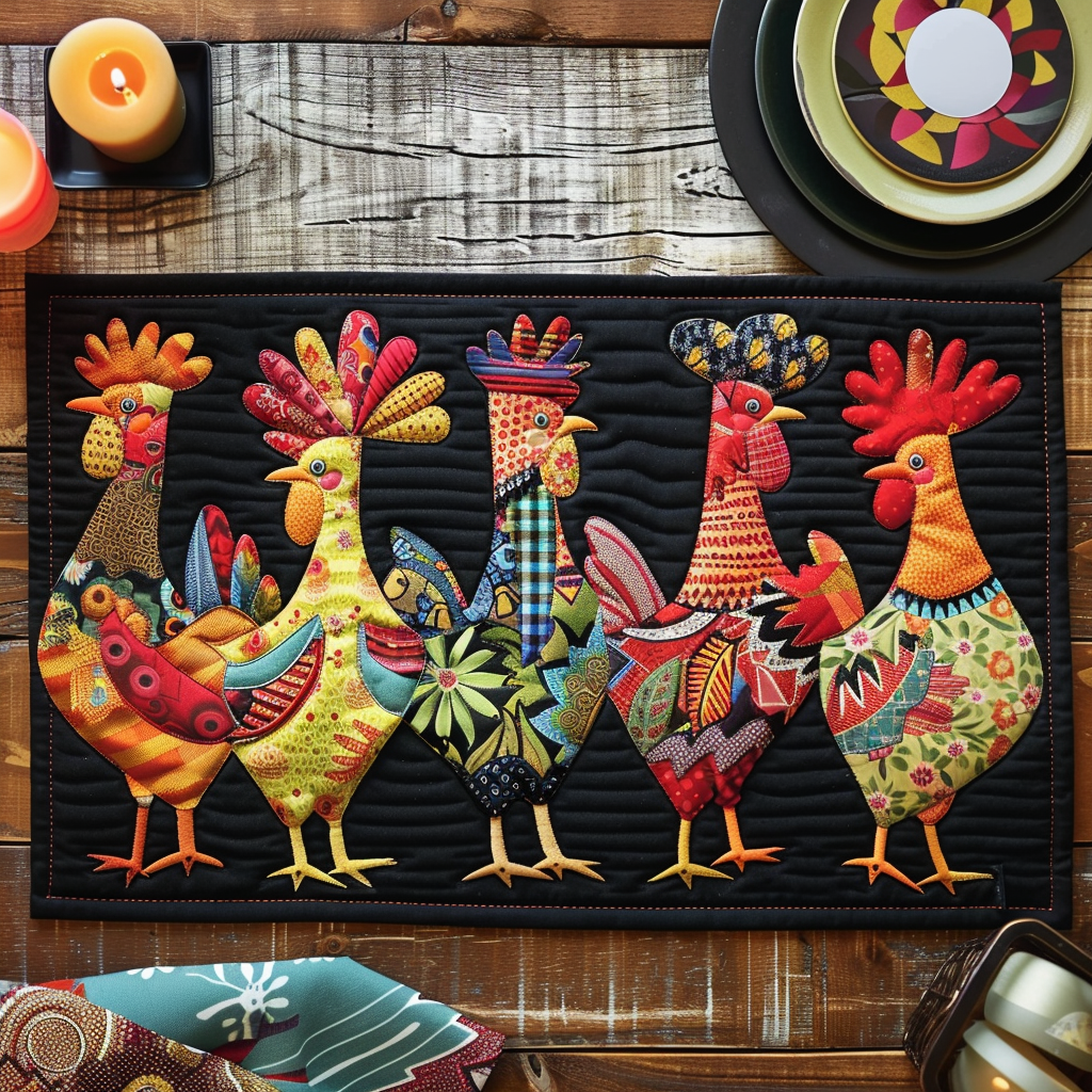 Feathered Friends Night Quilted Place Mat NCU0TH335