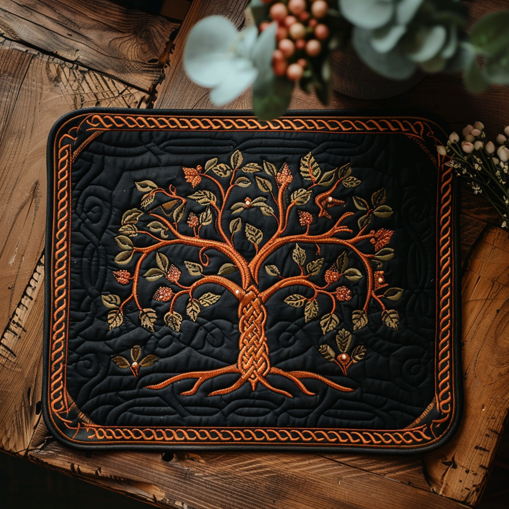 Gaelic Heritage Tree Quilted Place Mat NCU0TL180