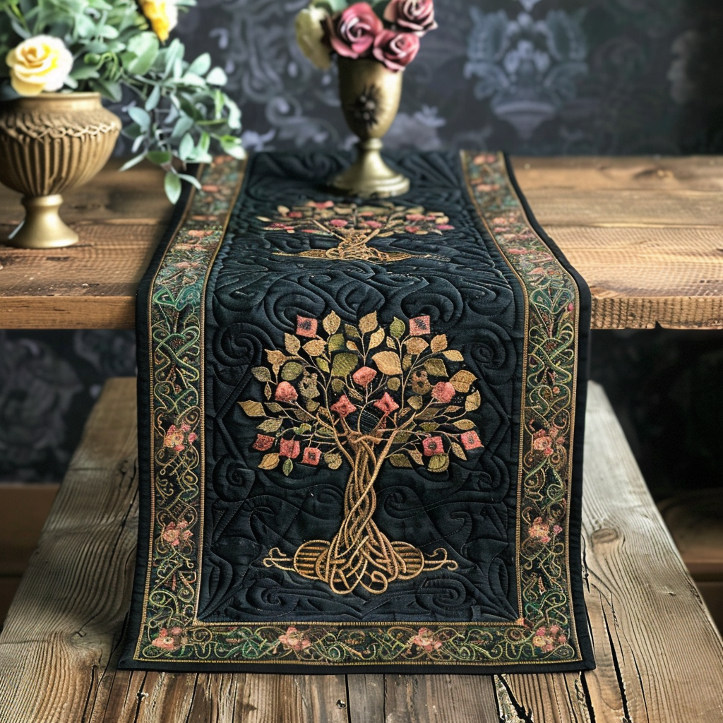 Irish Woodland Quilted Table Runner NCU0TL190