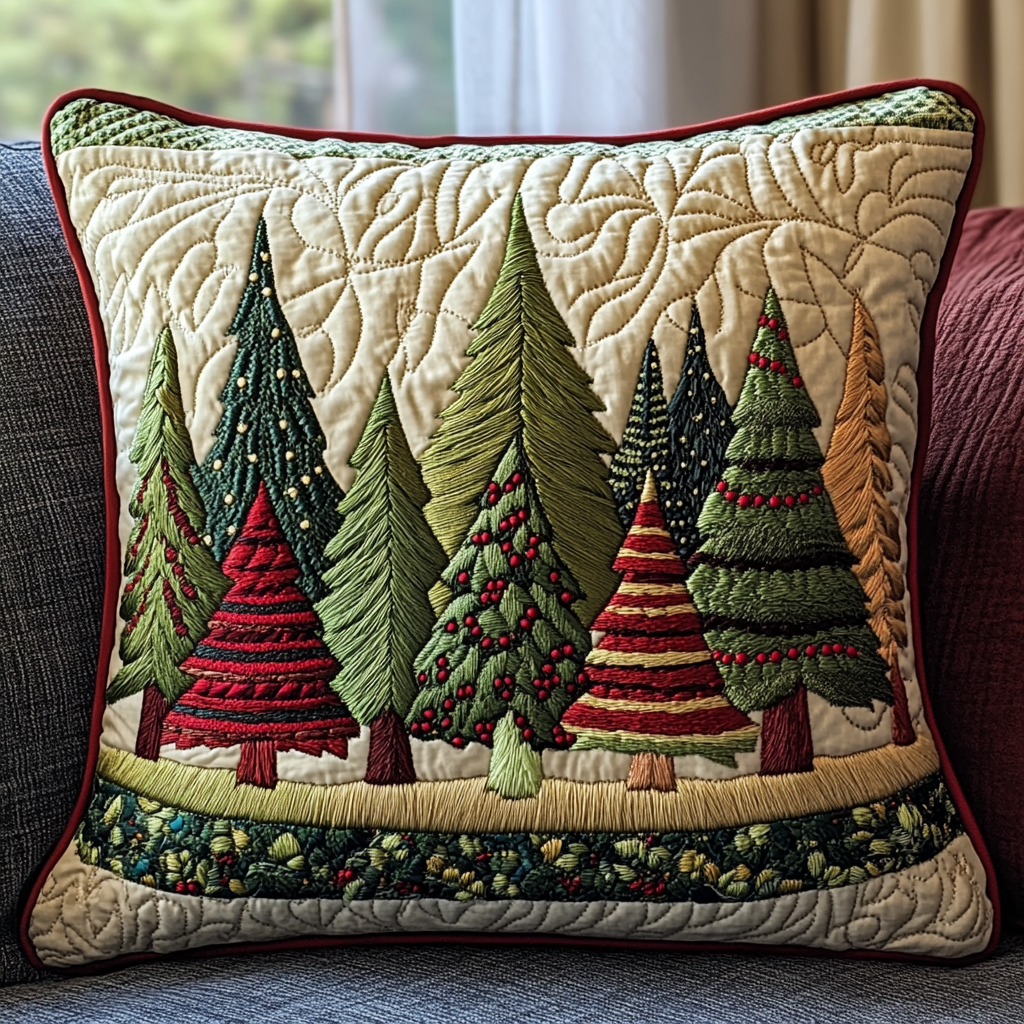 Forest Of Joy Quilted Pillow Case NCU0NT1869