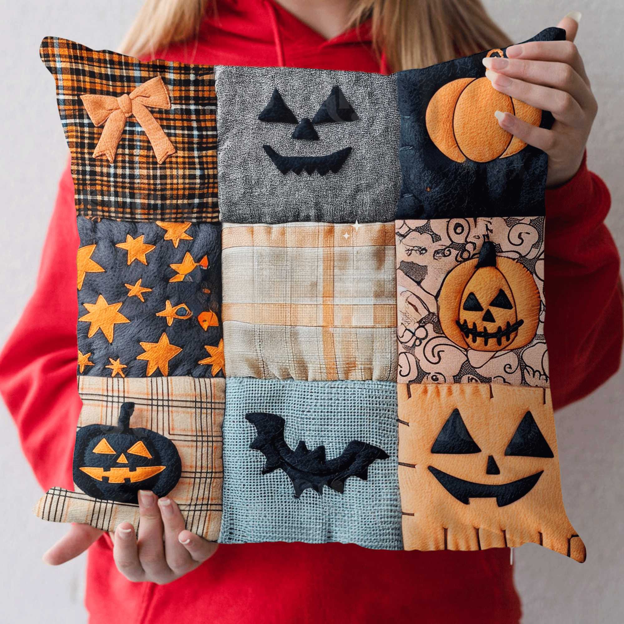 Spooky Season Halloween Quilted Pillow Case NCU0PD814