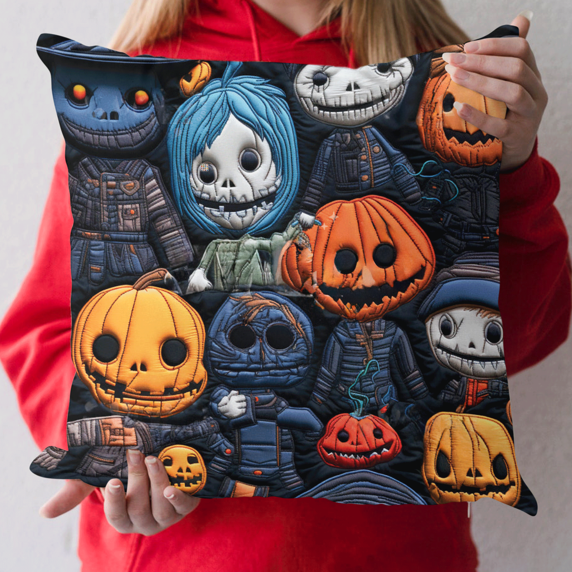 Boys Halloween Quilted Pillow Case NCU0PD817